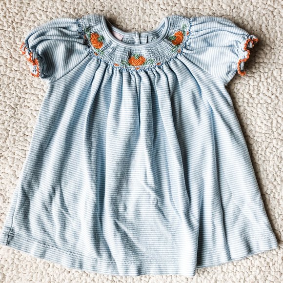 Petit Bebe Dresses Petit Bebe Knits Smocked Pumpkins Dress Poshmark